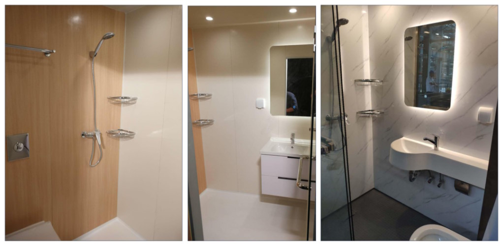 real-life examples of prefab bathroom units