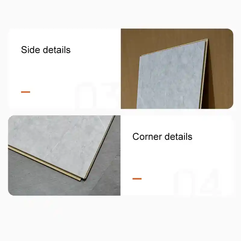 Custom size stone plastic composite flooring