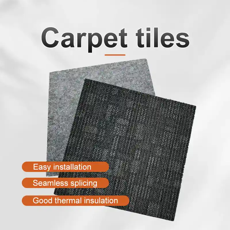 Seamless splicing carpet tiles for offices