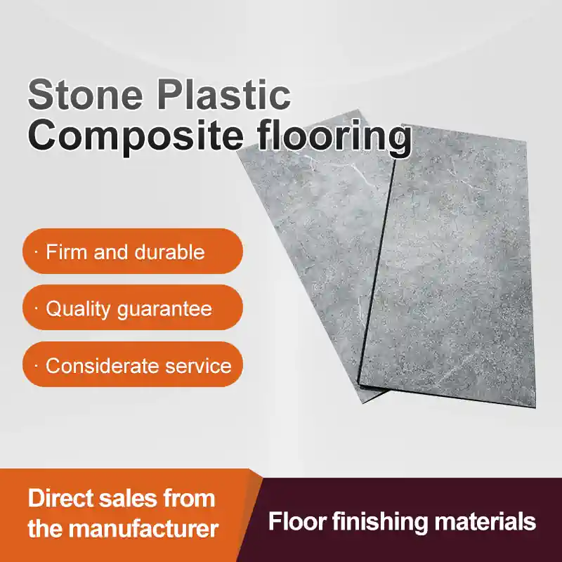 Sturdy fire-retardant stone plastic flooring