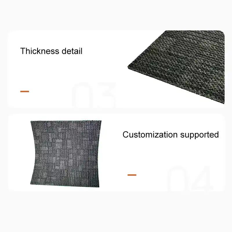 Wear-resistant seamless carpet tiles